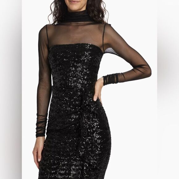 Chiara Boni La Petite Robe Morika Illusion Midi-Dress size 4 - Picture 5 of 12